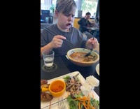 Mom puts sad crying snapchat filter on confused son