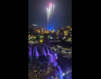 Fireworks show at Furong Ancient Town China