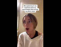 Girl explains what gynecologist does to boyfriend 