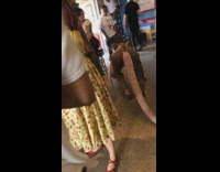 Guy dressed as rat crawls in and out of restaurant 