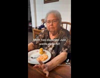 Man Argues with Mom to Eat Veggies Besides Desert