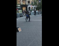 Collab WINY - Guy does body rolling dance to "What is Love" Haddaway in public park