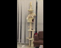 Yellow cat makes tower fall 