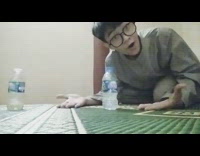 Boy did a double bottle flip in one attempt