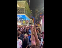 Fans celebrate Knicks win over Boston Celtics part 1