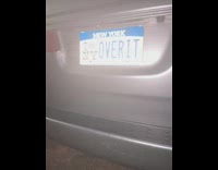 New york license plate says over it 
