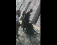 Woman run wall fall photo shoot fail