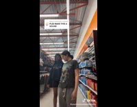 Two girls walk down aisle of autozone hey zaddy