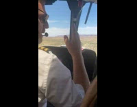 Pilot Scolds Lady after she Holds on Lever