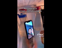Brother on facetime inside fridge 