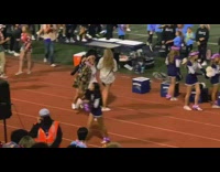 Guy ask cheerleader girlfriend for homecoming football