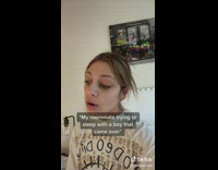 Girl in bathroom on toilet skit roommates