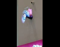 Fan light displays hologram image camera Mario