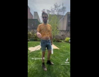 Collab WINY - Man with Budweiser tramp stamp back tattoo