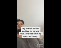 Guy mom have conversation brother covid positive 