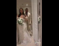 Flip switch challenge couple wedding dress