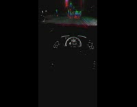 Guy drives car freeway night time filter 