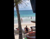 Collab IITW - Man white underwear poses at the beach