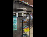 Older guy empty grocery toilet paper aisle 