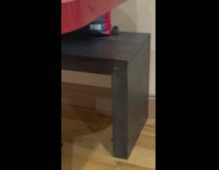 Lady Approaches Still Mouse as she Talks