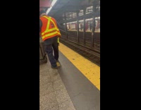 Employee pushes dead rat into train tracks 