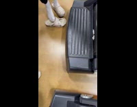 Crocs stuck in treadmill pulled by owner
