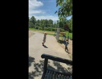 Guy woman ride spring rider fail 