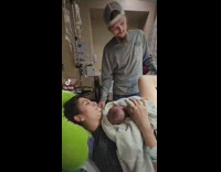 Dad reacts to afterbirth 