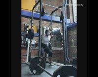 Guy face mask lifts weight grunts gym 