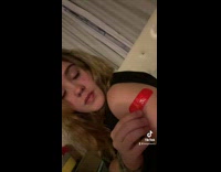 Collab BitchMP - Girl peels off her red bandaid on her arm and screams 