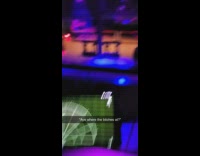Two guys use radar on balcony in club to look for bitches