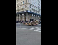 Post apocalyptic scrapyard design looking vehicle turning left