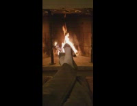 Feet with socks that looks like on fire