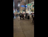 Buff joker crossing the street 