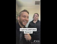 Guy quits job films boss