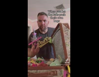 Dad opens suitcase and sees only toys in it 