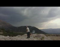 Grandpa spin around astragalus on fire smoke