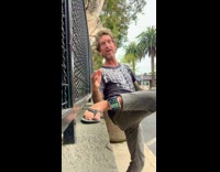 Guy records joke about checking time on ankle monitor