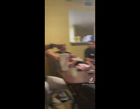 Guys fascinated by how tampon grows in water 