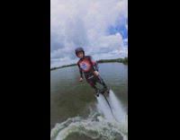 Black red shirt guy board flies backflip 