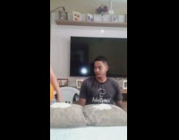 Couple plays game with baby powder 