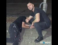 Grey shirt guy laughs beer emoji typo