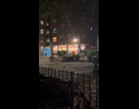 Halloween decoration watching tv at park