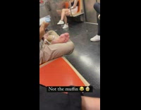 Muffin on crossed legs 