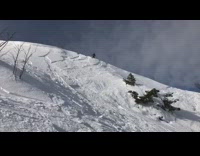 Collab JerrySlams - Skier rides down mountain, trips and falls 