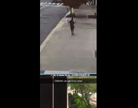 Collab winy - Man dances while he walks on street 