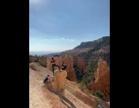 Girl black sports bra sit rock canyon 