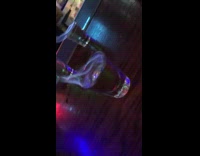 Guy in purple shirt takes fire shot catches fire 