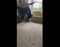 Koala bear challenge girl breaks glass table