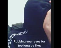 Guy rubs eyes for too long rainbow 